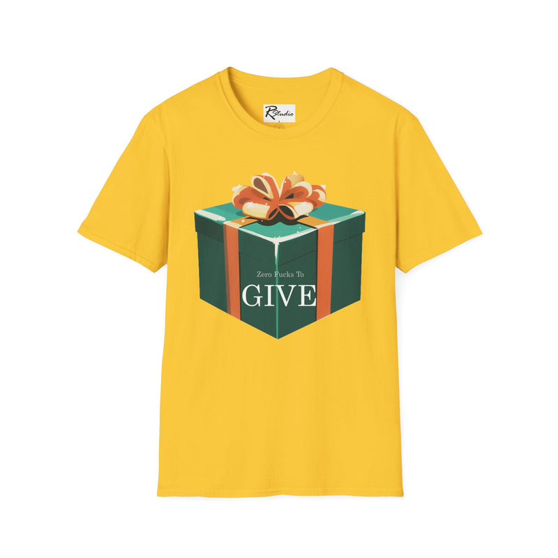 "Zero f-*&s to GIVE" Green Box Unisex Softstyle T-Shirt