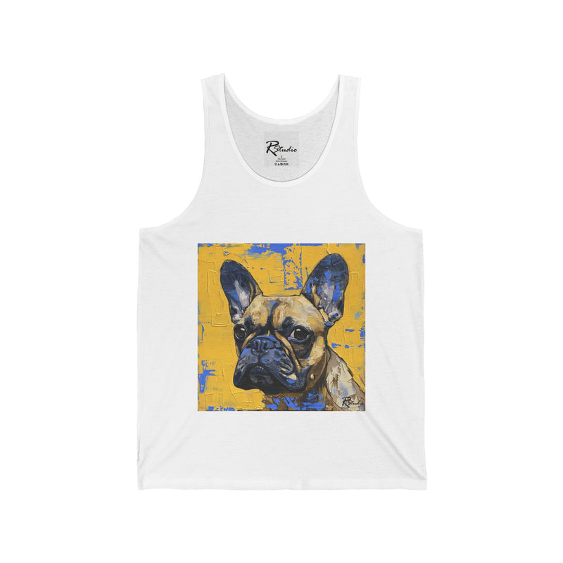 French Bulldog Fine Art Unisex Jersey Tank Top - Stylish & Comfortable