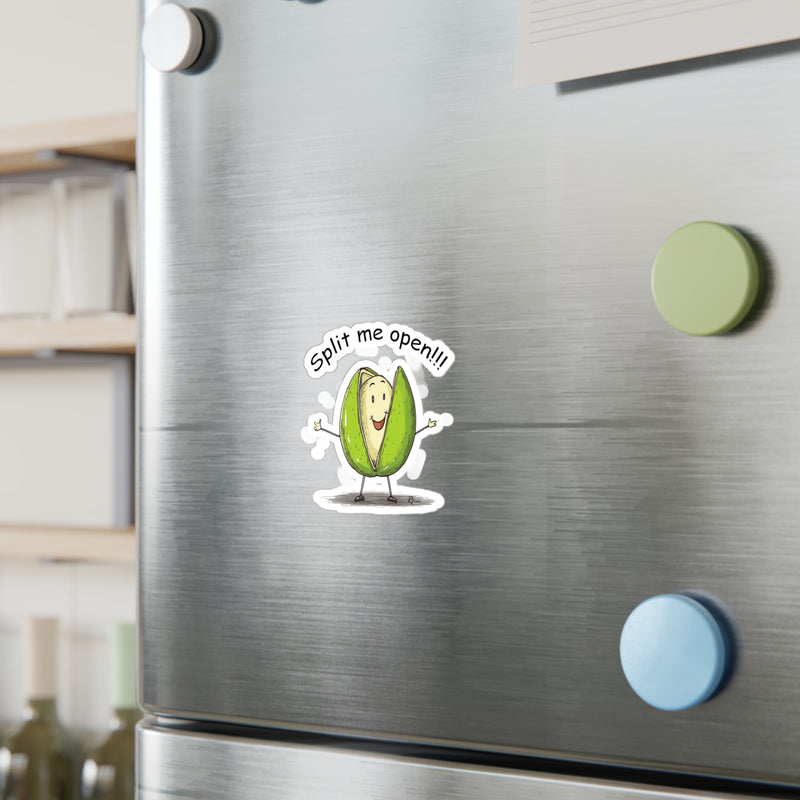 Naughty Nibbles Funny Adult Humor Pistachio Vinyl Kiss-Cut Decals - Durable & Removable
