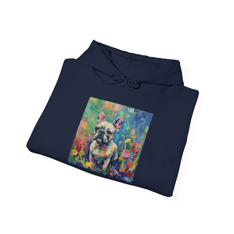 Fine Art Inspired French Bulldog Unisex Heavy Blend™ Hooded Sweatshirt