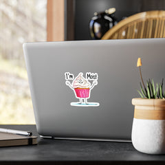 Naughty Nibbles Funny Adult Humor Cup Cake Vinyl Kiss-Cut Decals - Durable & Removable