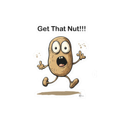 Naughty Nibbles Funny Adult Humor Peanut Vinyl Kiss-Cut Decals - Durable & Removable