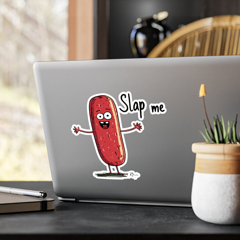 Naughty Nibbles Funny Adult Humor Salami Vinyl Kiss-Cut Decals - Durable & Removable