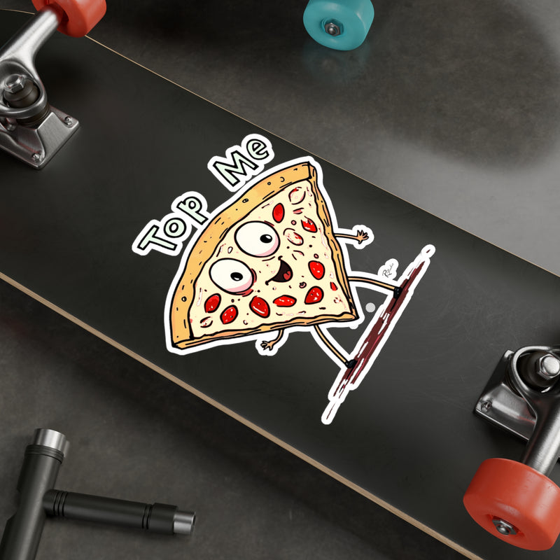 Naughty Nibbles Funny Adult Humor Pizza Vinyl Kiss-Cut Decals - Durable & Removable
