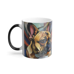 11oz Color Morphing Mug - Fine Art Multi-Colored French Bulldog Design