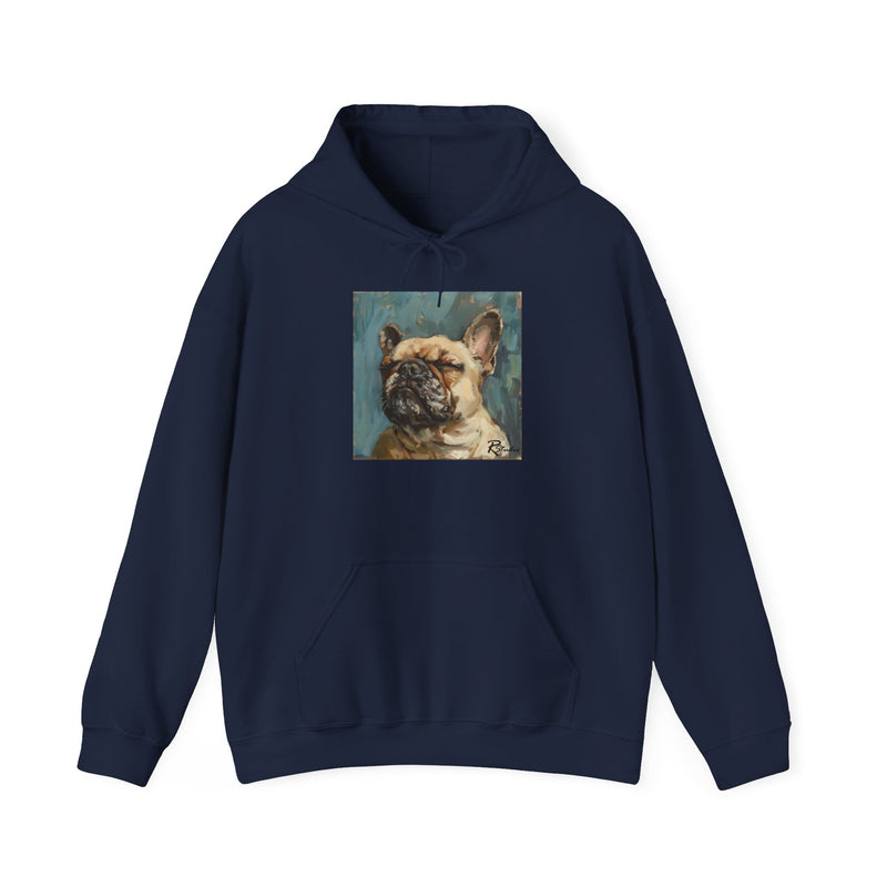 Fine Art Inspired French Bulldog Unisex Heavy Blend™ Hooded Sweatshirt