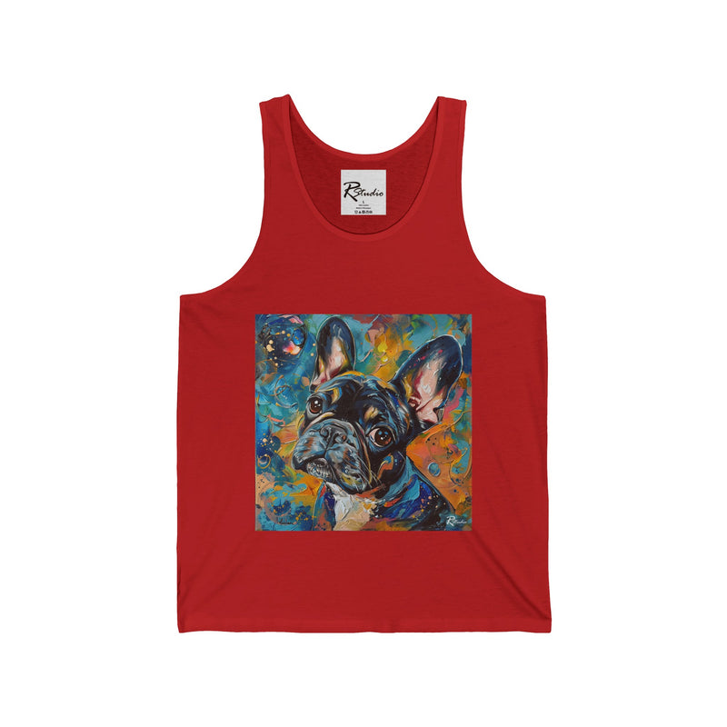 French Bulldog Fine Art Unisex Jersey Tank Top - Stylish & Comfortable