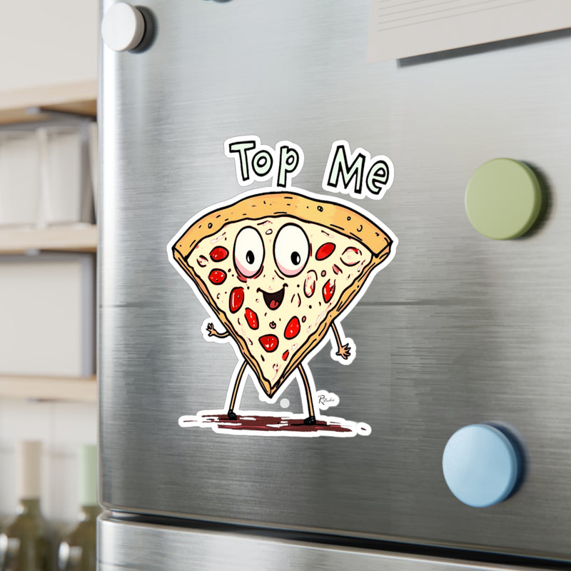 Naughty Nibbles Funny Adult Humor Pizza Vinyl Kiss-Cut Decals - Durable & Removable