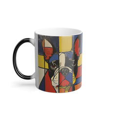 11oz Color Morphing Mug - Fine Art Multi-Colored French Bulldog Design