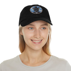 French Bulldog Design Dad Hat - Fine Art Inspired Vegan Leather Patch