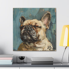 Colorful Fine Art French Bulldog Canvas Print - Multicolored Home Decor