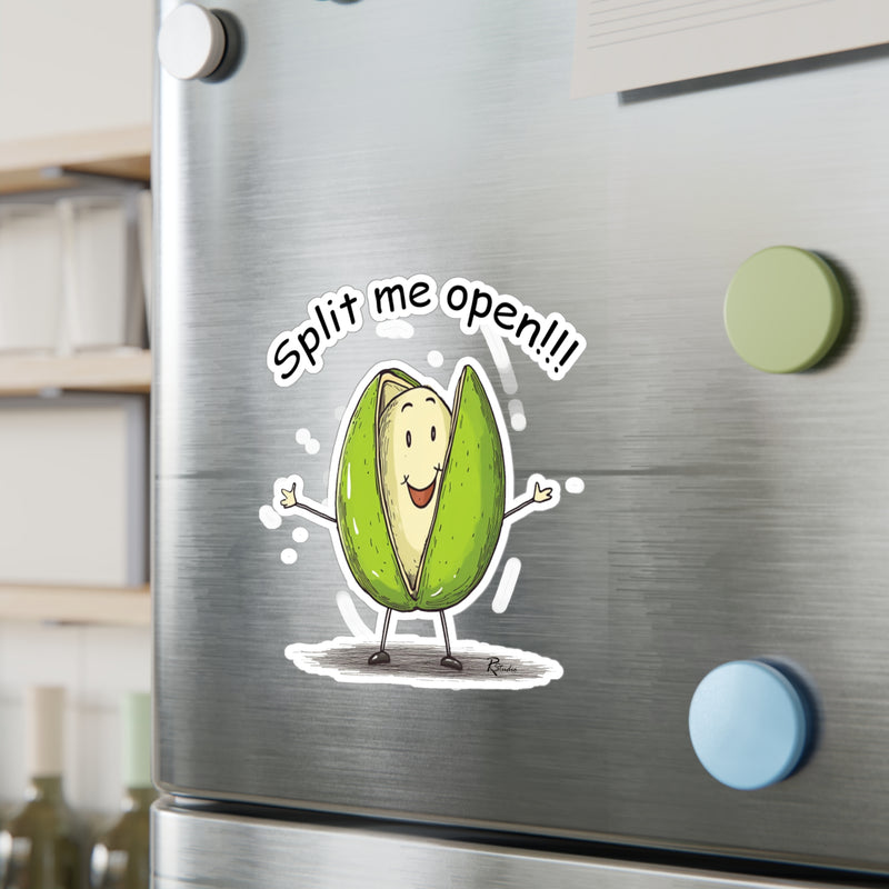 Naughty Nibbles Funny Adult Humor Pistachio Vinyl Kiss-Cut Decals - Durable & Removable