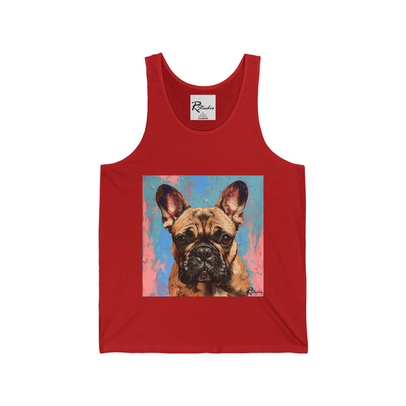 French Bulldog Fine Art Unisex Jersey Tank Top - Stylish & Comfortable
