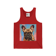 French Bulldog Fine Art Unisex Jersey Tank Top - Stylish & Comfortable