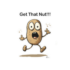 Naughty Nibbles Funny Adult Humor Peanut Vinyl Kiss-Cut Decals - Durable & Removable