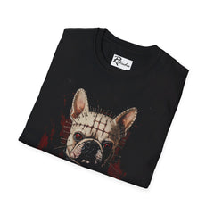 French Bulldog Halloween Pinhead Demon Cenobite Fine Art Unisex Softstyle T-Shirt