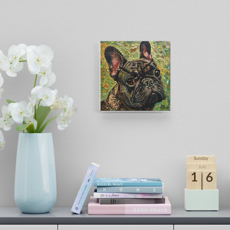 French Bulldog Acrylic Wall Clock - Fine Art Inspired Design