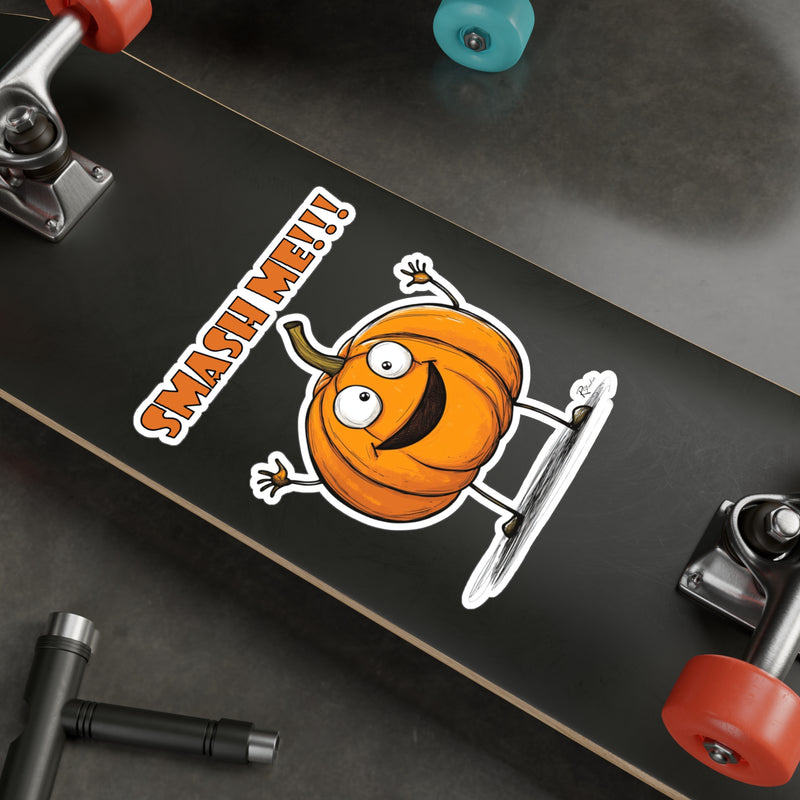 Naughty Nibbles Funny Adult Humor Pumpkin Vinyl Kiss-Cut Decals - Durable & Removable