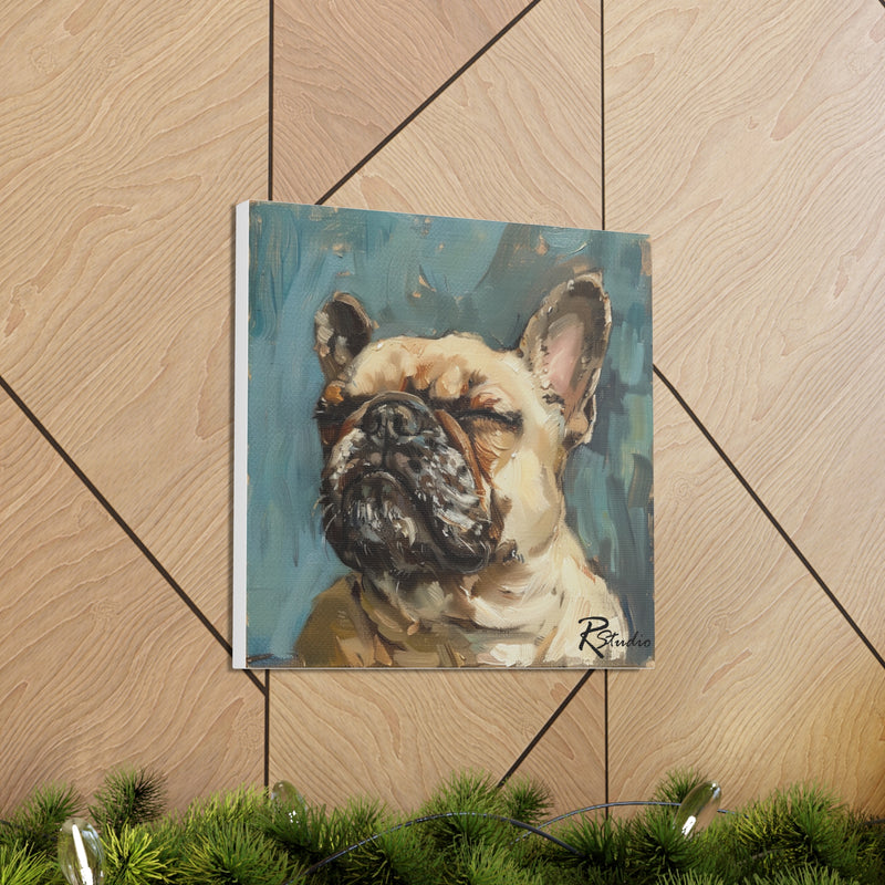 Colorful Fine Art French Bulldog Canvas Print - Multicolored Home Decor