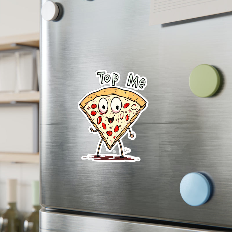 Naughty Nibbles Funny Adult Humor Pizza Vinyl Kiss-Cut Decals - Durable & Removable