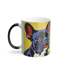 11oz Color Morphing Mug - Fine Art Multi-Colored French Bulldog Design