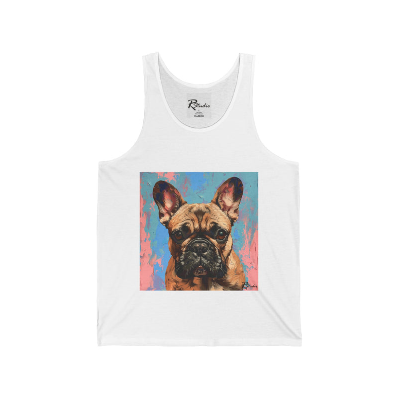 French Bulldog Fine Art Unisex Jersey Tank Top - Stylish & Comfortable
