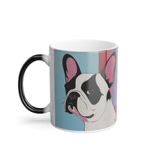 11oz Color Morphing Mug - Fine Art Multi-Colored French Bulldog Design