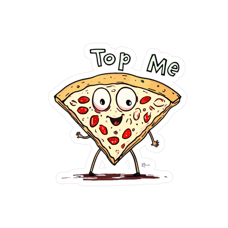 Naughty Nibbles Funny Adult Humor Pizza Vinyl Kiss-Cut Decals - Durable & Removable