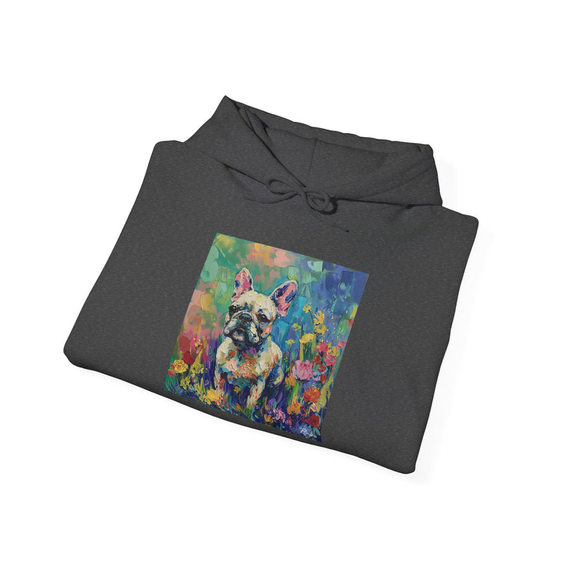 Fine Art Inspired French Bulldog Unisex Heavy Blend™ Hooded Sweatshirt