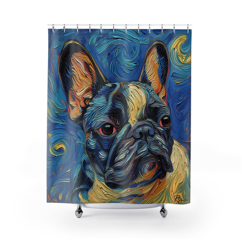French Bulldog Fine Art Shower Curtain - Stylish Bathroom Decor