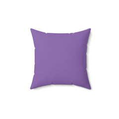 Fine Art Inspired French Bulldog Blue and Light Purple Faux Suede Square Pillow