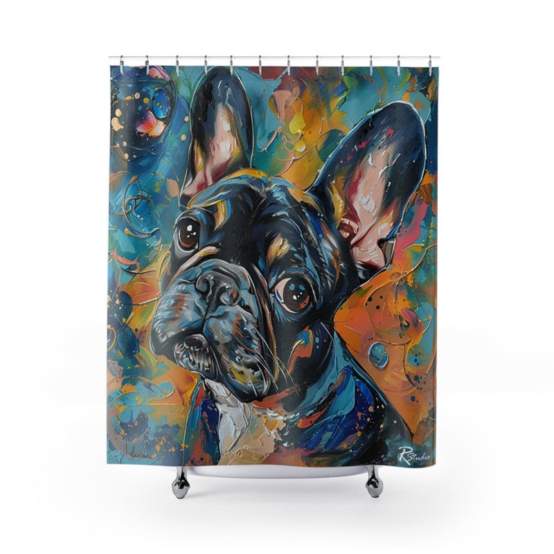 French Bulldog Fine Art Shower Curtain - Stylish Bathroom Decor