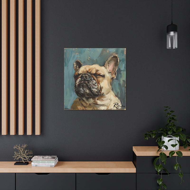 Colorful Fine Art French Bulldog Canvas Print - Multicolored Home Decor
