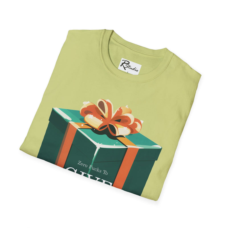 "Zero f-*&s to GIVE" Green Box Unisex Softstyle T-Shirt