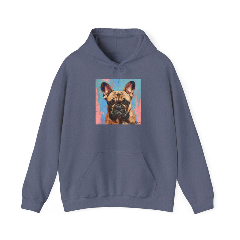 Fine Art Inspired French Bulldog Unisex Heavy Blend™ Hooded Sweatshirt