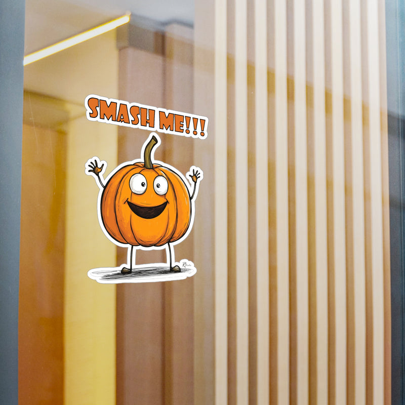 Naughty Nibbles Funny Adult Humor Pumpkin Vinyl Kiss-Cut Decals - Durable & Removable