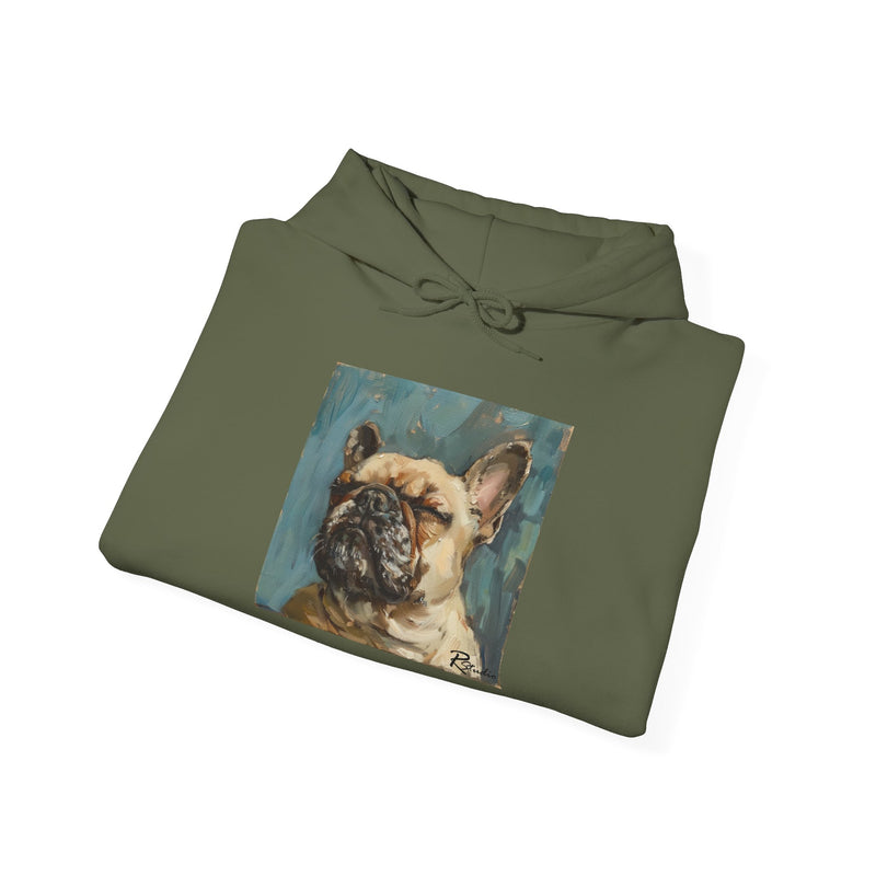 Fine Art Inspired French Bulldog Unisex Heavy Blend™ Hooded Sweatshirt