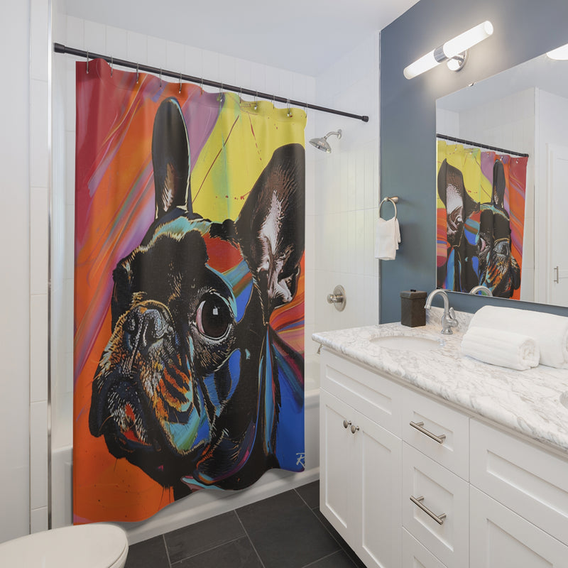 French Bulldog Fine Art Shower Curtain - Stylish Bathroom Decor