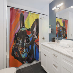 French Bulldog Fine Art Shower Curtain - Stylish Bathroom Decor