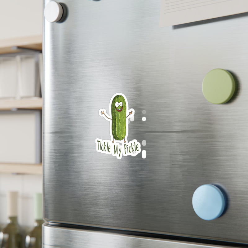 Naughty Nibbles Funny Adult Humor Pickle Vinyl Kiss-Cut Decals - Durable & Removable