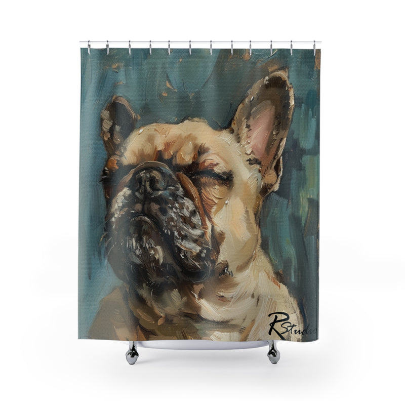 French Bulldog Fine Art Shower Curtain - Stylish Bathroom Decor