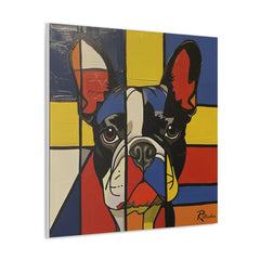 Colorful Modern Art French Bulldog Canvas Print - Multicolored Home Decor