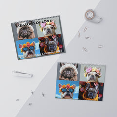 French Bulldog Seasons of Love Wall Calendar (2025)