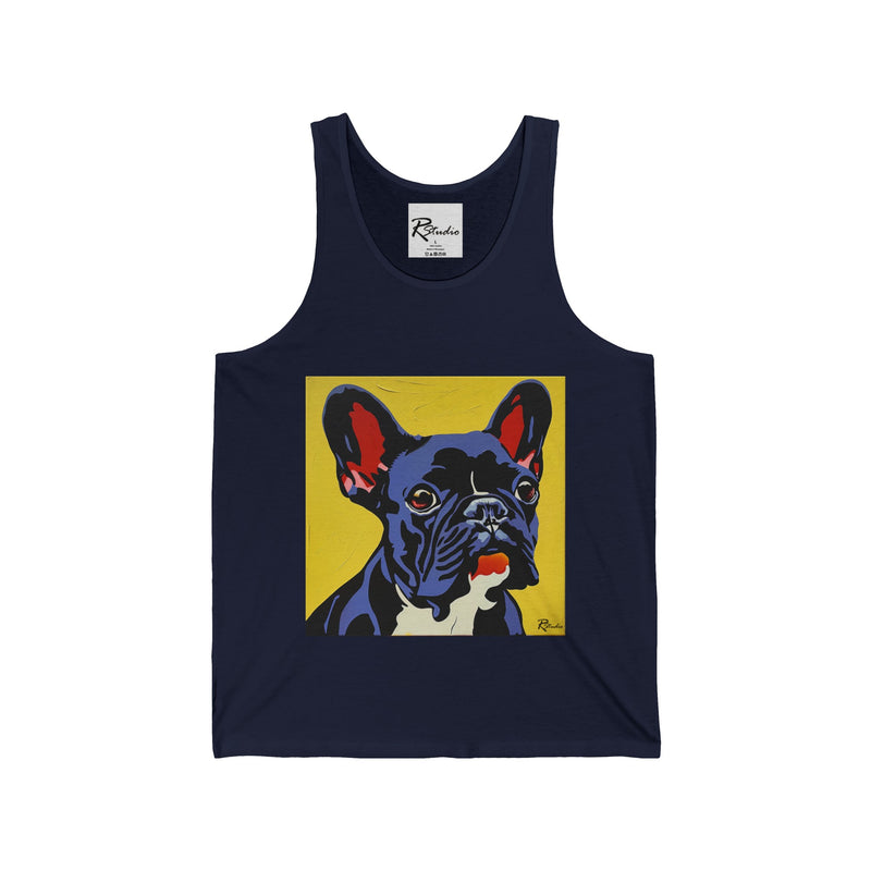 French Bulldog Fine Art Unisex Jersey Tank Top - Stylish & Comfortable