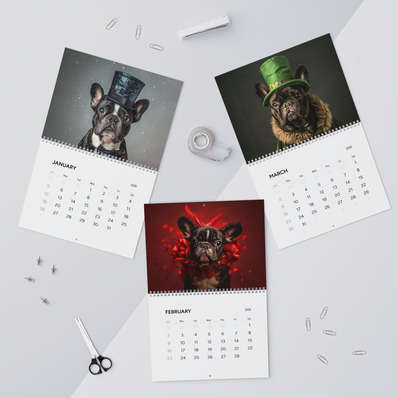 French Bulldog Seasons of Love Wall Calendar (2025)