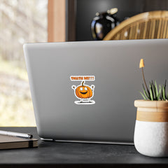 Naughty Nibbles Funny Adult Humor Pumpkin Vinyl Kiss-Cut Decals - Durable & Removable