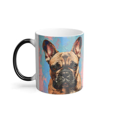 11oz Color Morphing Mug - Fine Art Multi-Colored French Bulldog Design