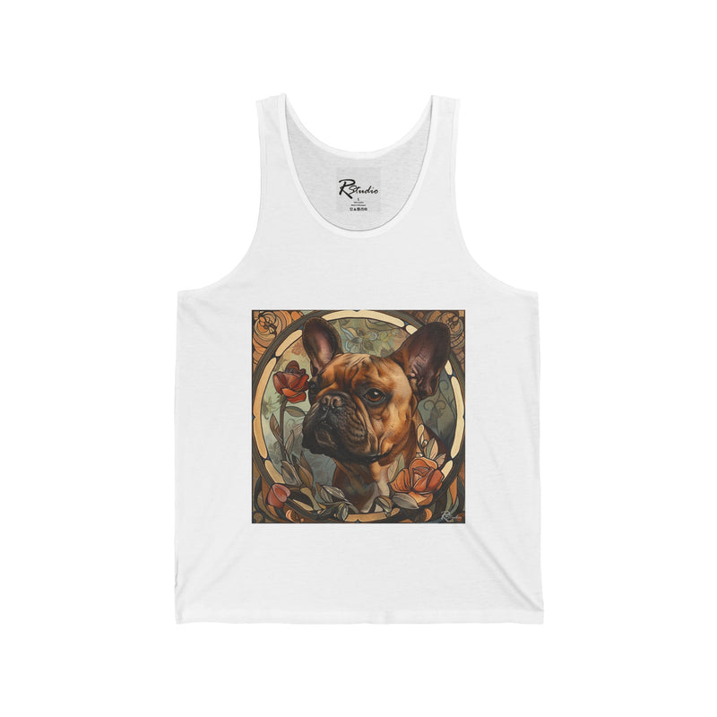 French Bulldog Fine Art Unisex Jersey Tank Top - Stylish & Comfortable