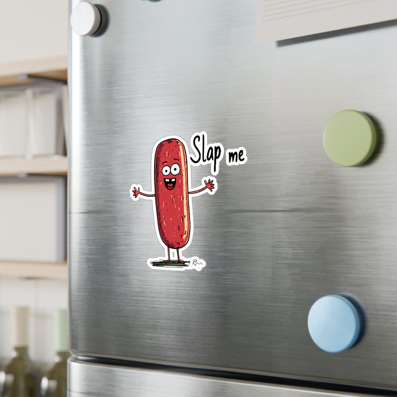 Naughty Nibbles Funny Adult Humor Salami Vinyl Kiss-Cut Decals - Durable & Removable