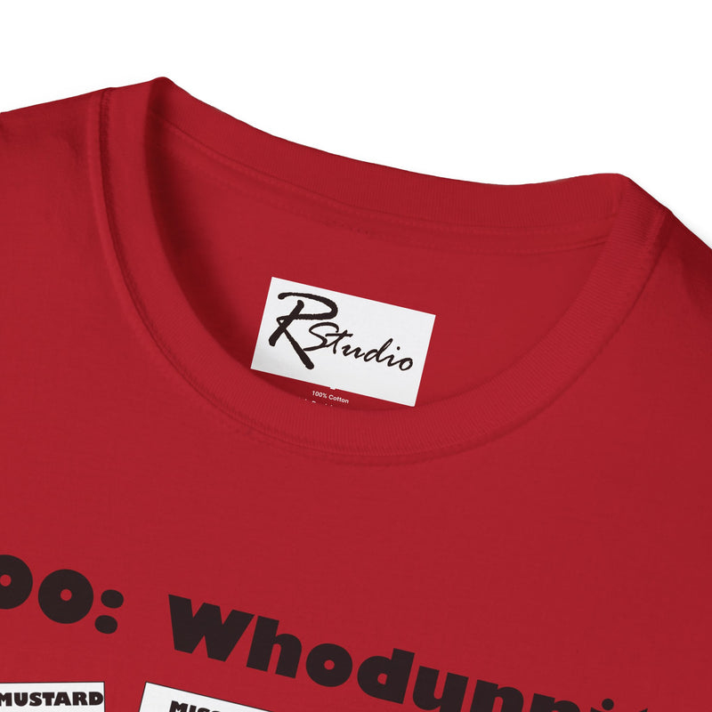French Bulldog Movie Mystery Parody Unisex Softstyle T-Shirt